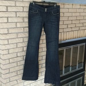 White House Black Market Noir flared jeans